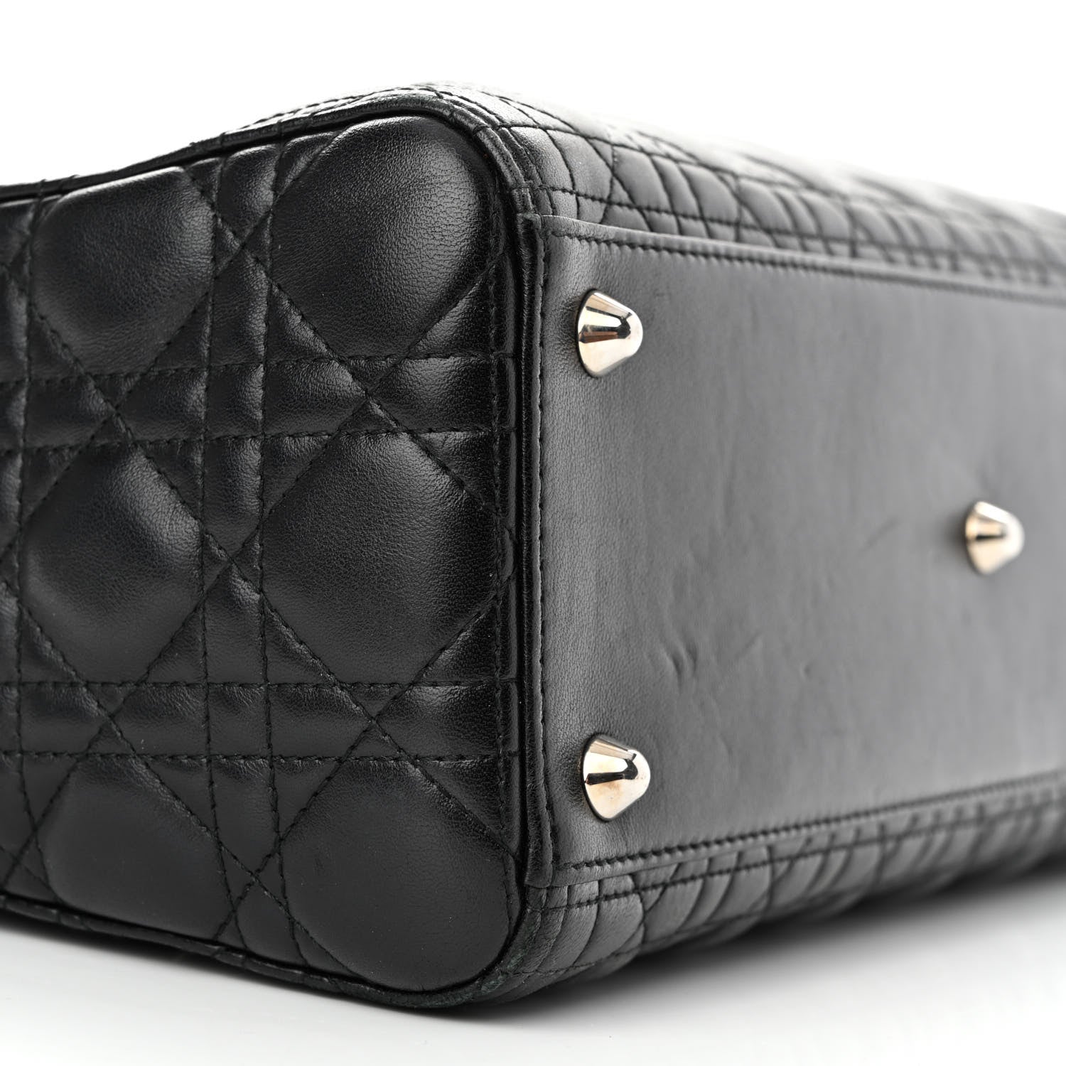 Christian Dior Lambskin Cannage Large Lady Dior Black 9 of 14