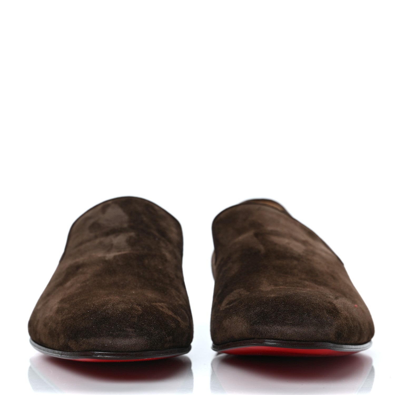 Christian Louboutin Veau Velours Mens Dandelion Flat Loafers 44 Arabica 2 of 8