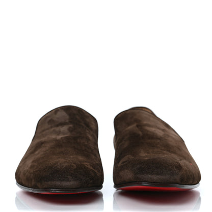 Christian Louboutin Veau Velours Mens Dandelion Flat Loafers 44 Arabica 2 of 8