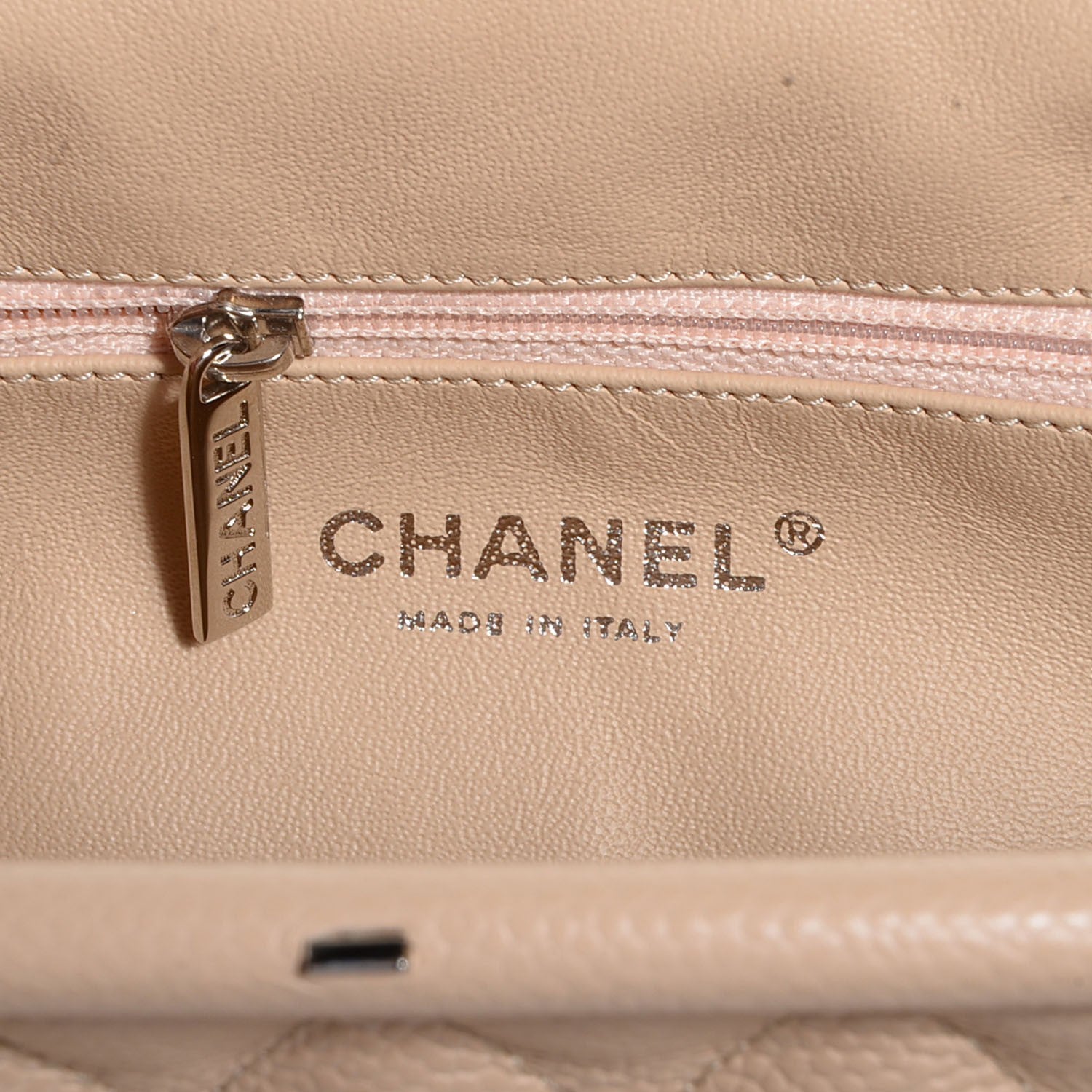 Chanel Caviar Quilted Timeless Clutch Beige Clair 7 of 9