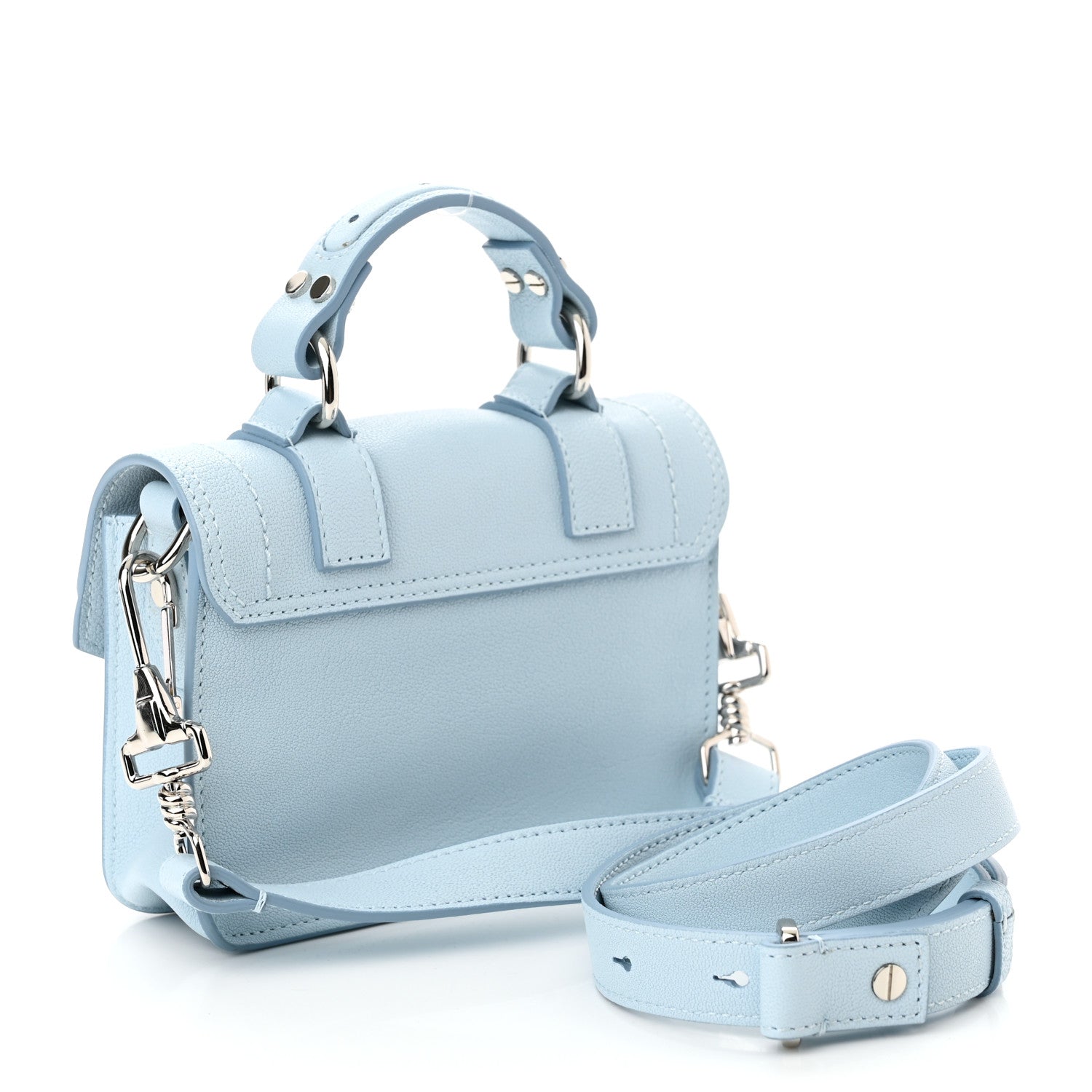 Proenza Schouler Lambskin Micro PS1 Satchel Baby Blue 3 of 9