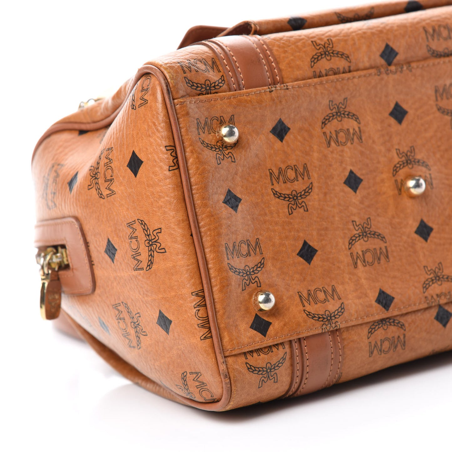 Visetos Small Boston Bag Cognac
