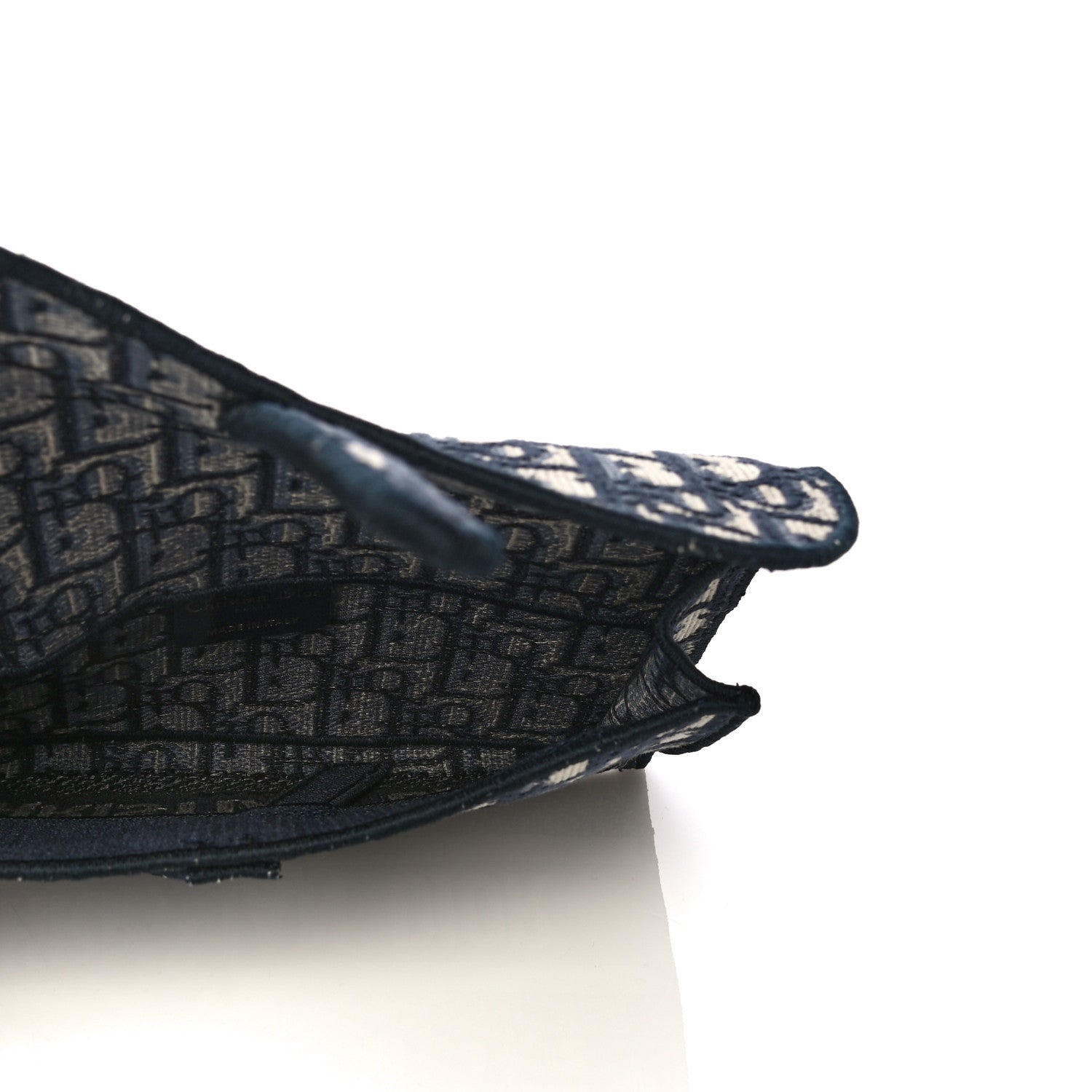 Christian Dior Oblique Slim Saddle Pouch Blue 5 of 9