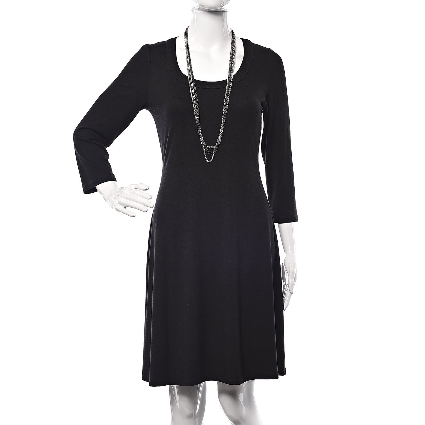 Darkened Sterling Silver Three Row Chain Necklace