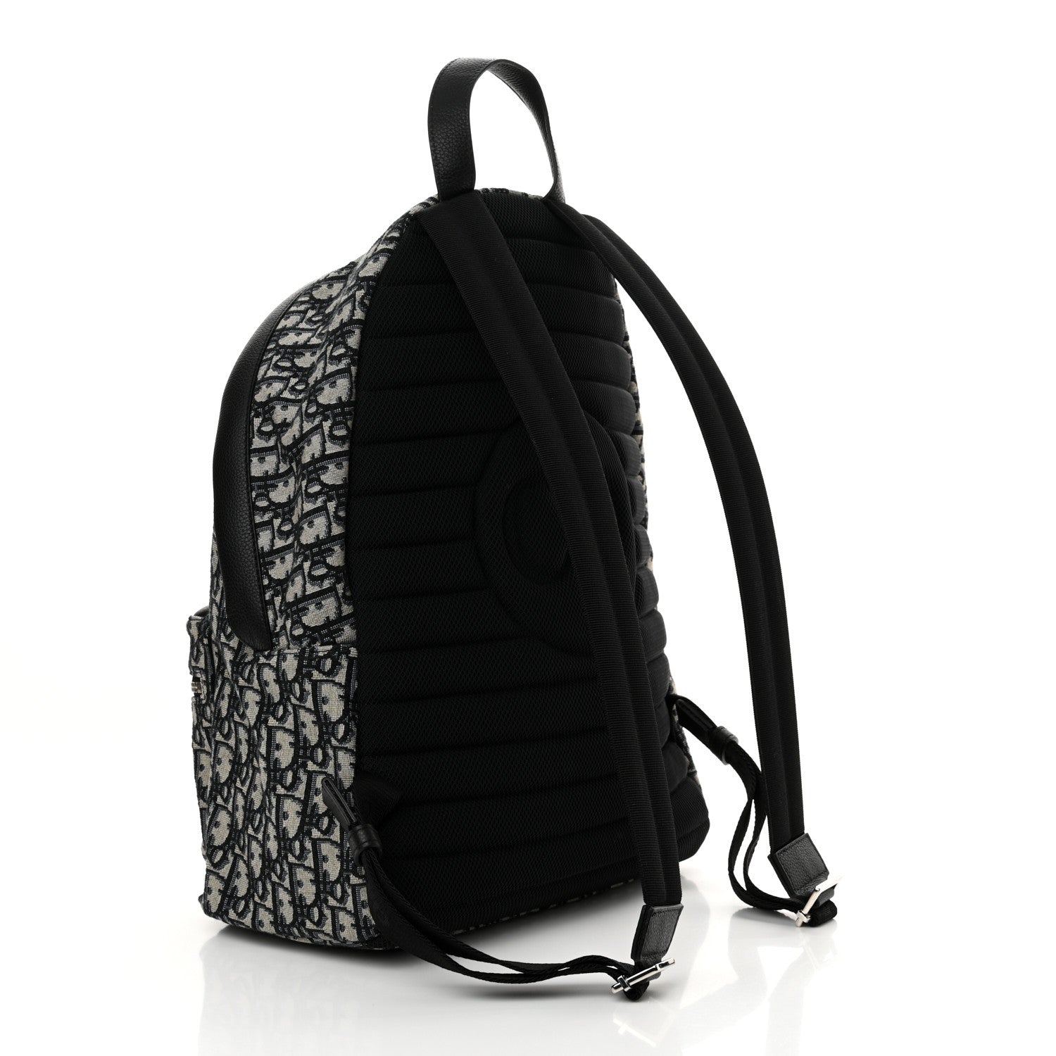 Christian Dior Oblique Calfskin Rider Backpack Beige Black 3 of 9