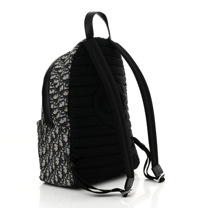 Christian Dior Oblique Calfskin Rider Backpack Beige Black 3 of 9