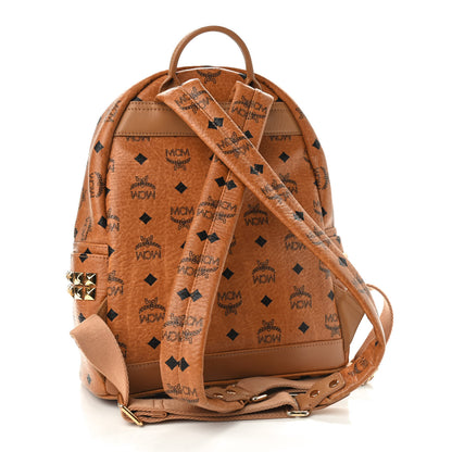 MCM Visetos Small Side Stud Stark Backpack Cognac 3 of 8