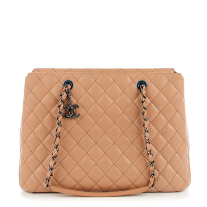 Chanel Caviar Quilted Large City Shopping Tote Beige 1 of 7