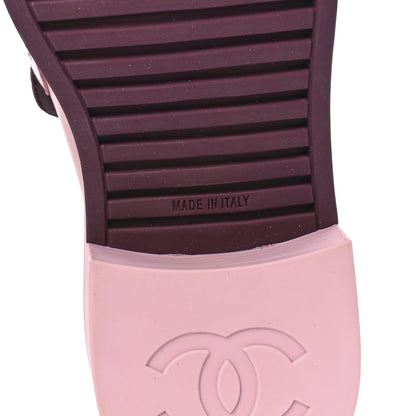 Chanel Lambskin Quilted CC Turnlock Loafers 37 Dark Pink 8 of 12