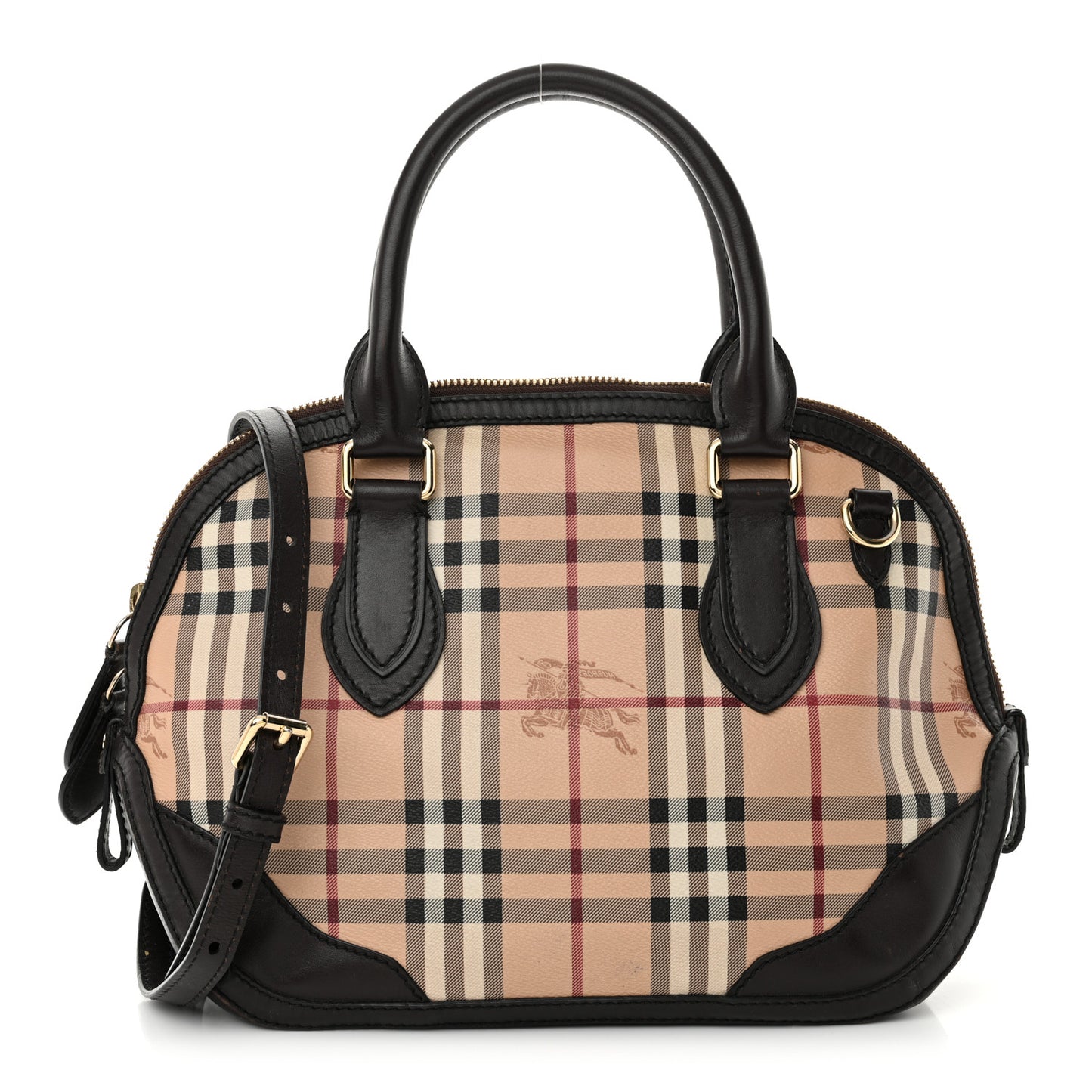 Haymarket Check Small Orchard Bowling Bag Chocolate