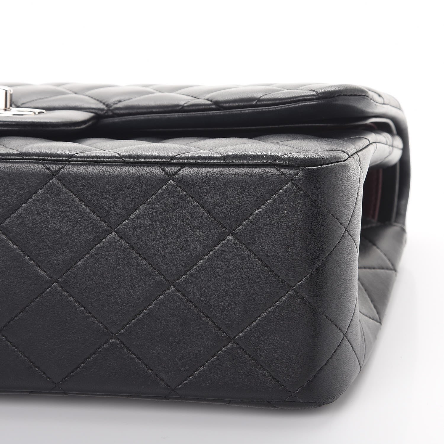 Chanel Lambskin Quilted Jumbo Double Flap Black 18 of 19