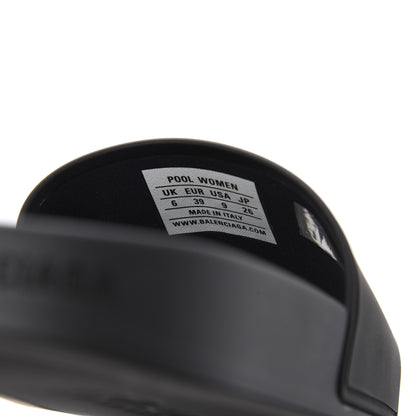Balenciaga Rubber Womens BB Pool Slide Sandals 39 Black 8 of 9