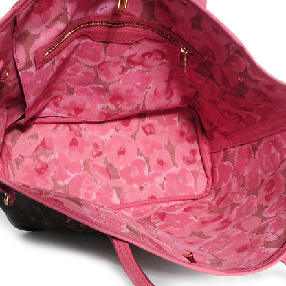 Louis Vuitton Monogram Articles de Voyage Ikat Neverfull MM Rose Velours 5 of 7