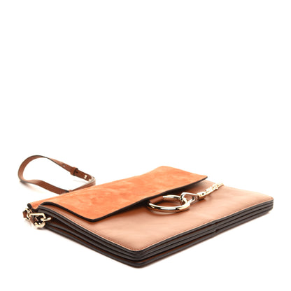 Chloe Suede Calfskin Medium Faye Shoulder Bag Tobacco 4 of 8