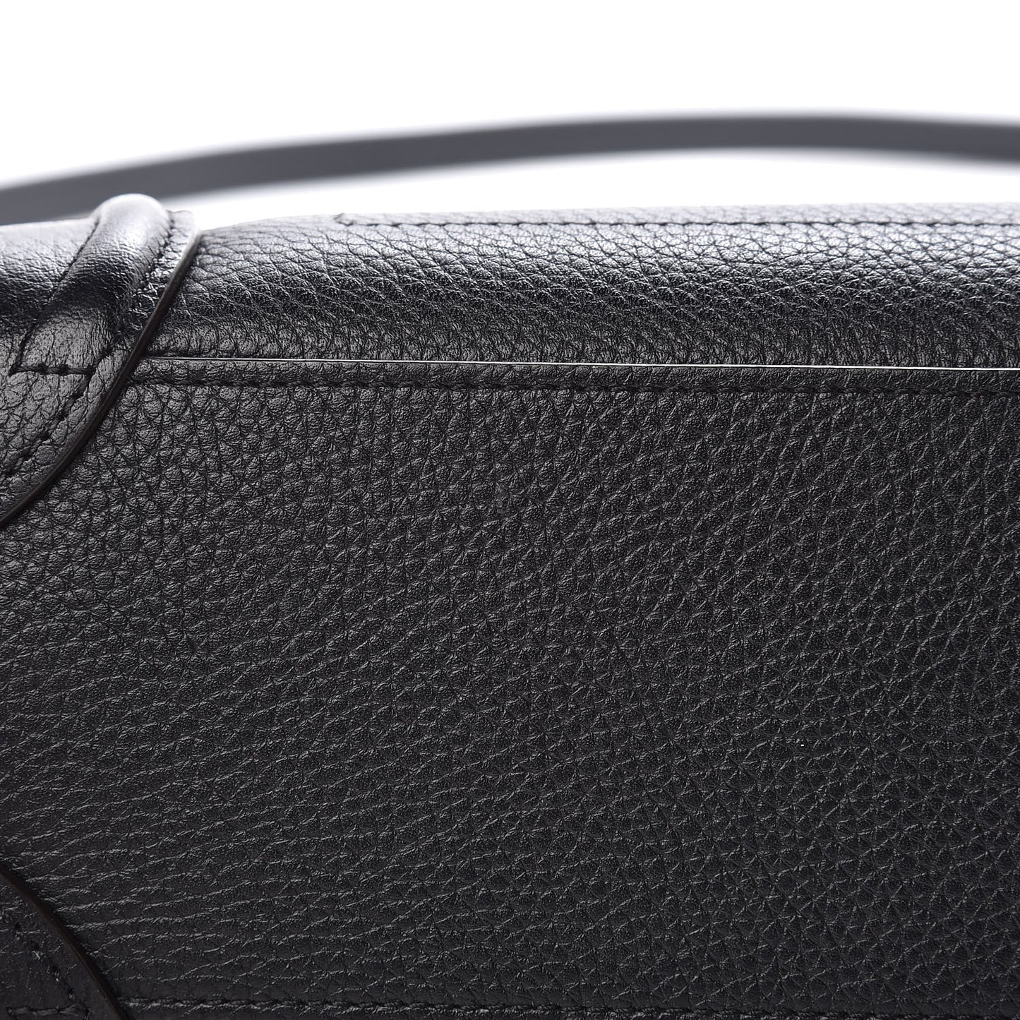 Drummed Calfskin Nano Luggage Black