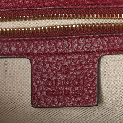 Gucci Calfskin Small New Bamboo Top Handle Bag Red 6 of 10