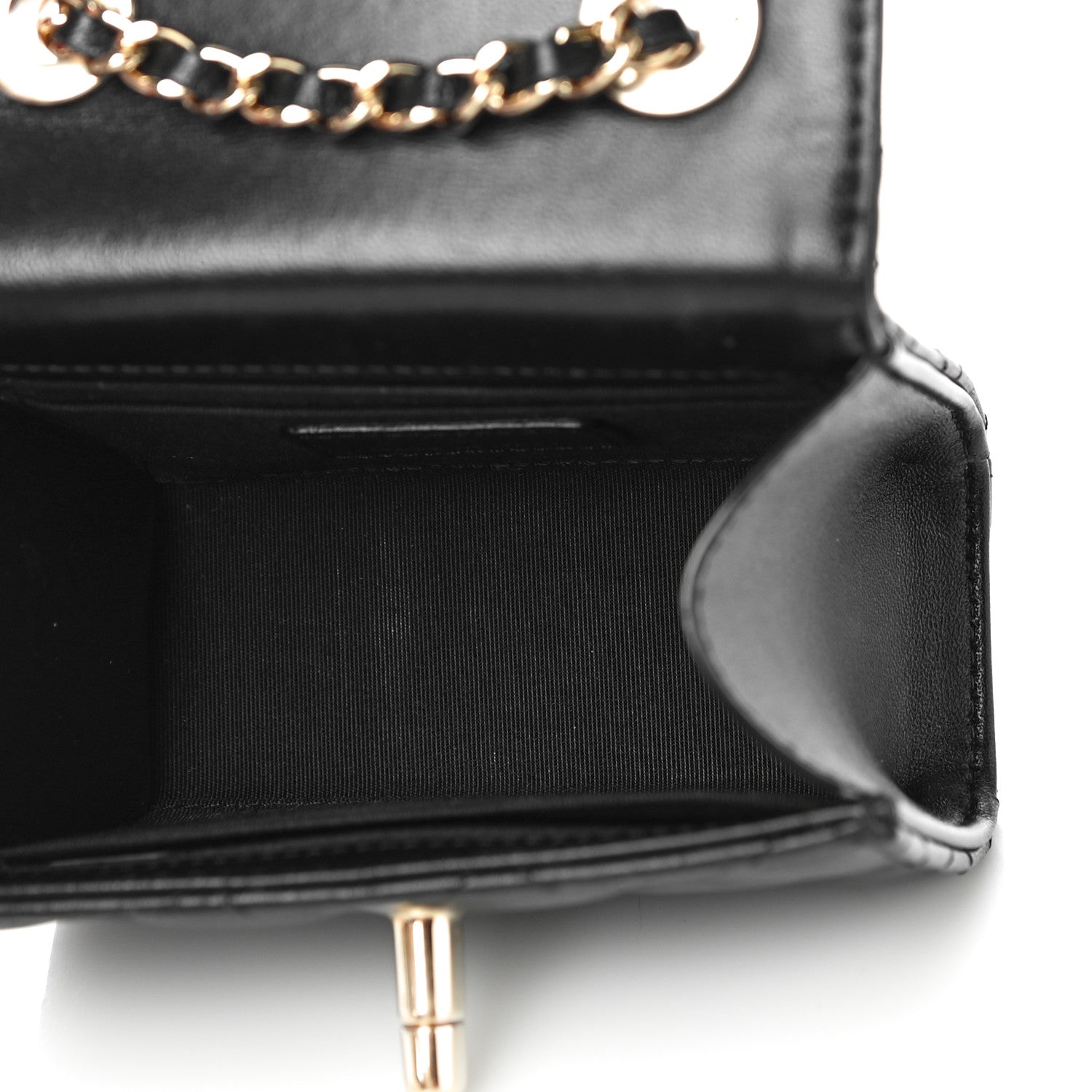 Chanel Lambskin Quilted Mini Trendy CC Clutch With Chain Black 5 of 11