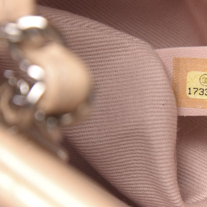 Chanel Patent Quilted Medium Just Mademoiselle Bowling Bag Beige 9 of 12
