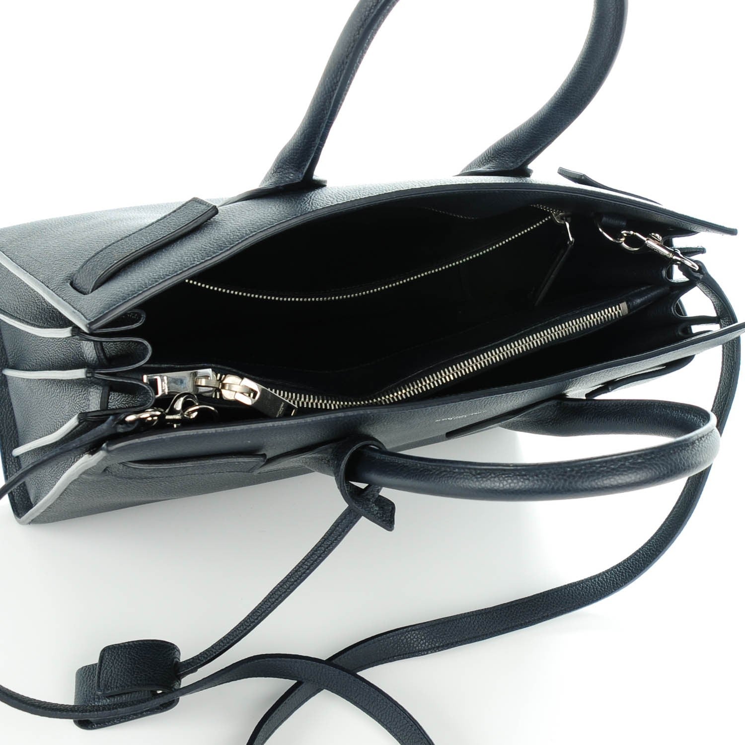 Saint Laurent Grained Calfskin Small Sac De Jour Marine 5 of 7