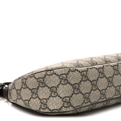 Gucci GG Supreme Monogram Textured Dollar Calfskin Small Ophidia Hobo Beige Ebony New Acero 9 of 10
