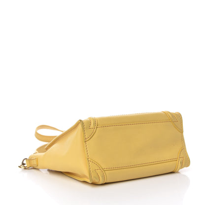 Celine Smooth Calfskin Nano Luggage Citron 4 of 20