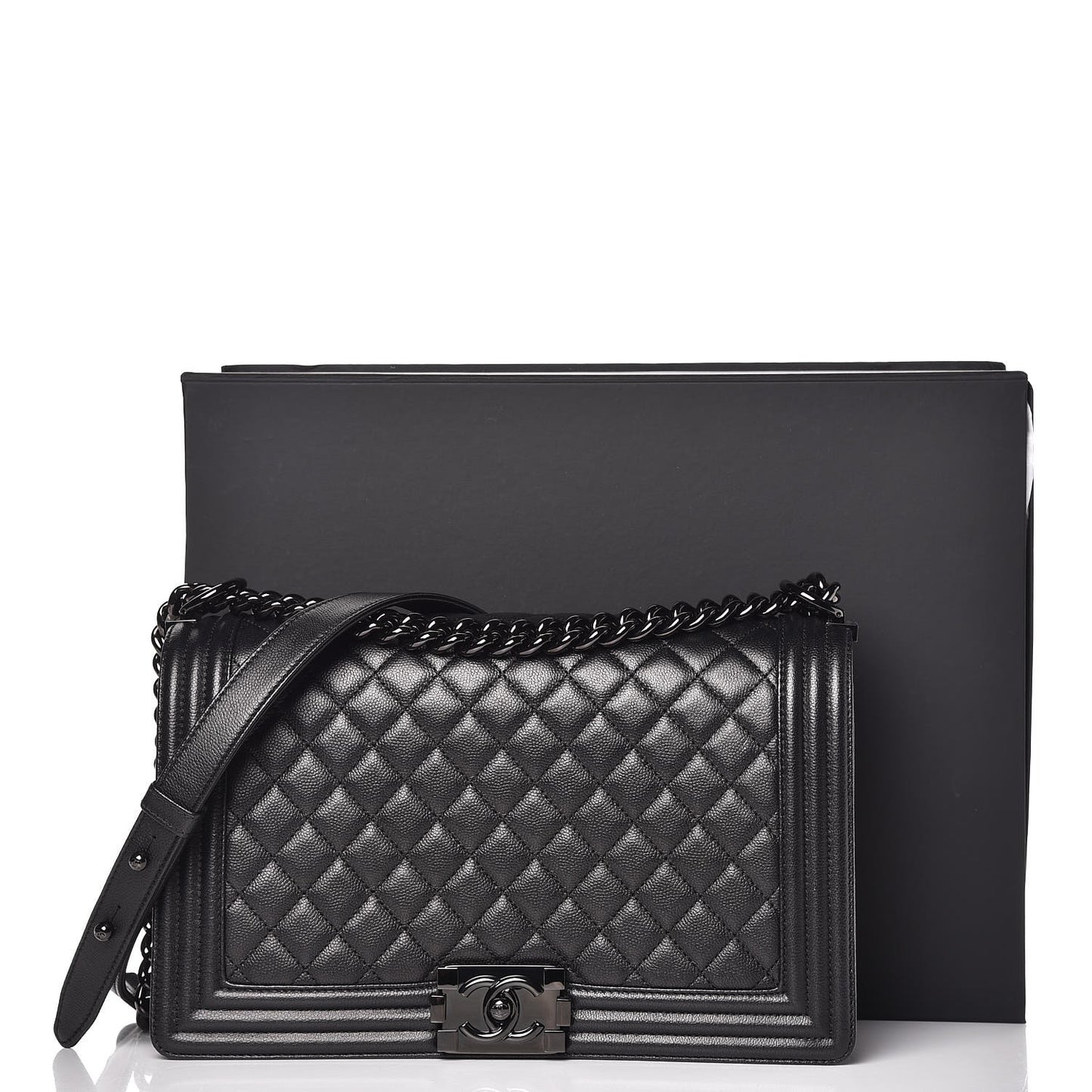 Caviar Quilted New Medium Boy Flap So Black