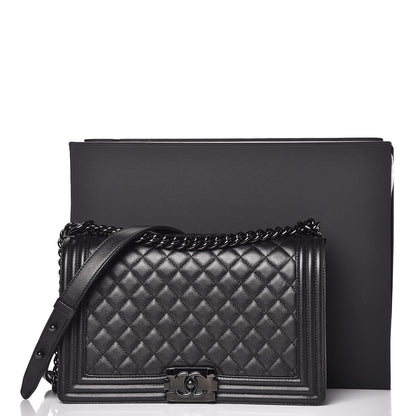 Chanel Caviar Quilted New Medium Boy Flap So Black 8 of 8