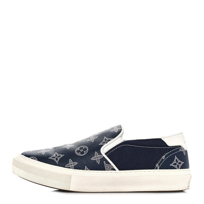 Louis Vuitton Savane Monogram Trocadero Slip On Sneakers 6 Encre 1 of 9