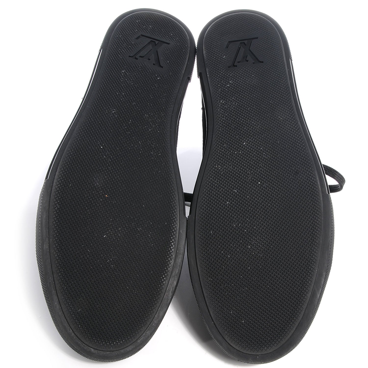 Louis Vuitton Suede Sequins Perforated Punchy High Top Sneakers 38 Black 4 of 6
