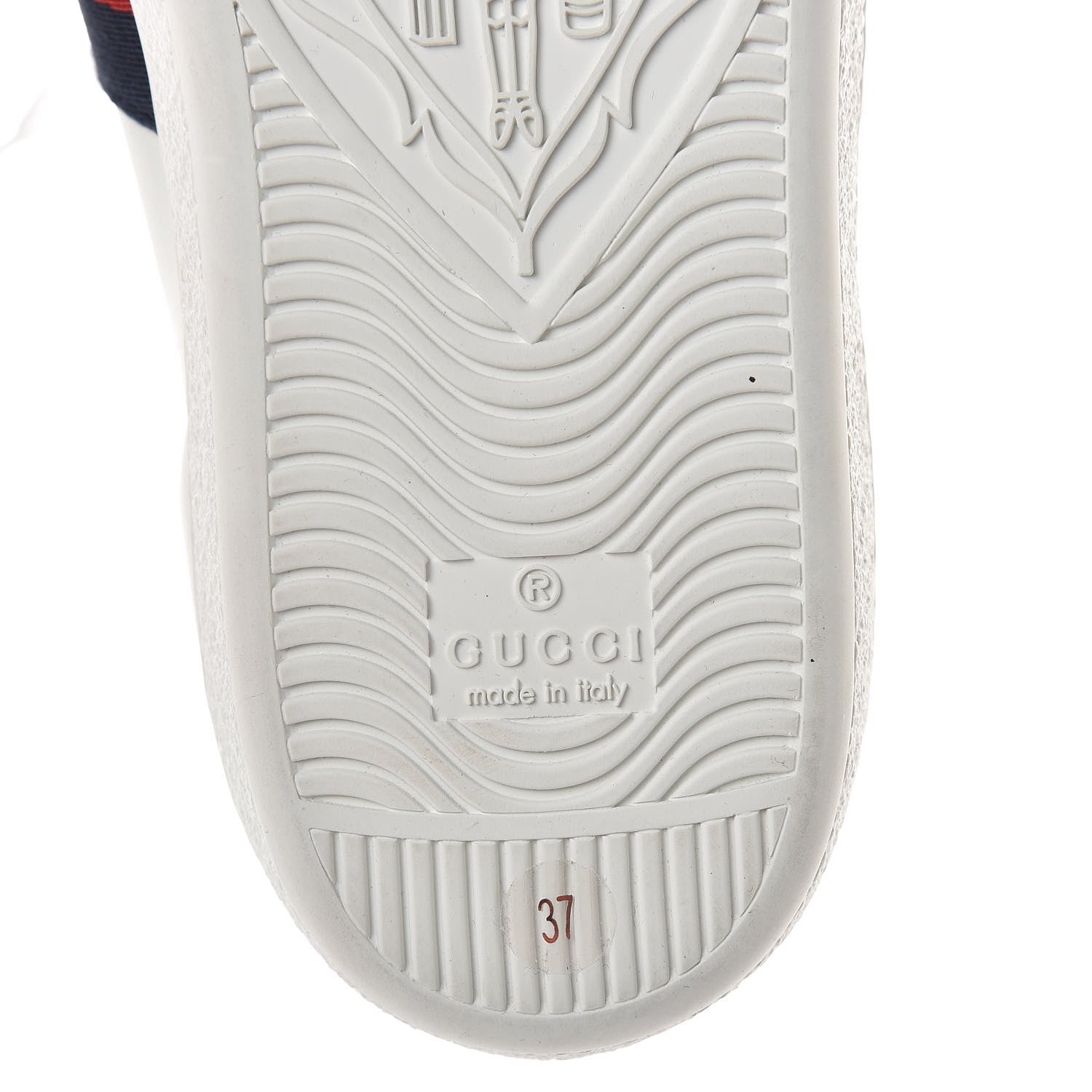 Gucci Calfskin Ayers Blind For Love Embroidered Womens Ace Sneakers 37 White 6 of 9