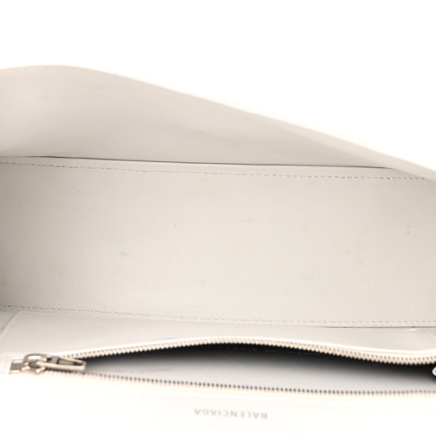 Shiny Calfskin Crocodile Embossed Small Hourglass Sling Shoulder Bag White