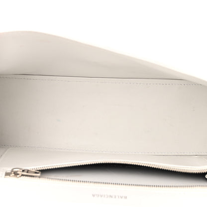 Balenciaga Shiny Calfskin Crocodile Embossed Small Hourglass Sling Shoulder Bag White 5 of 17