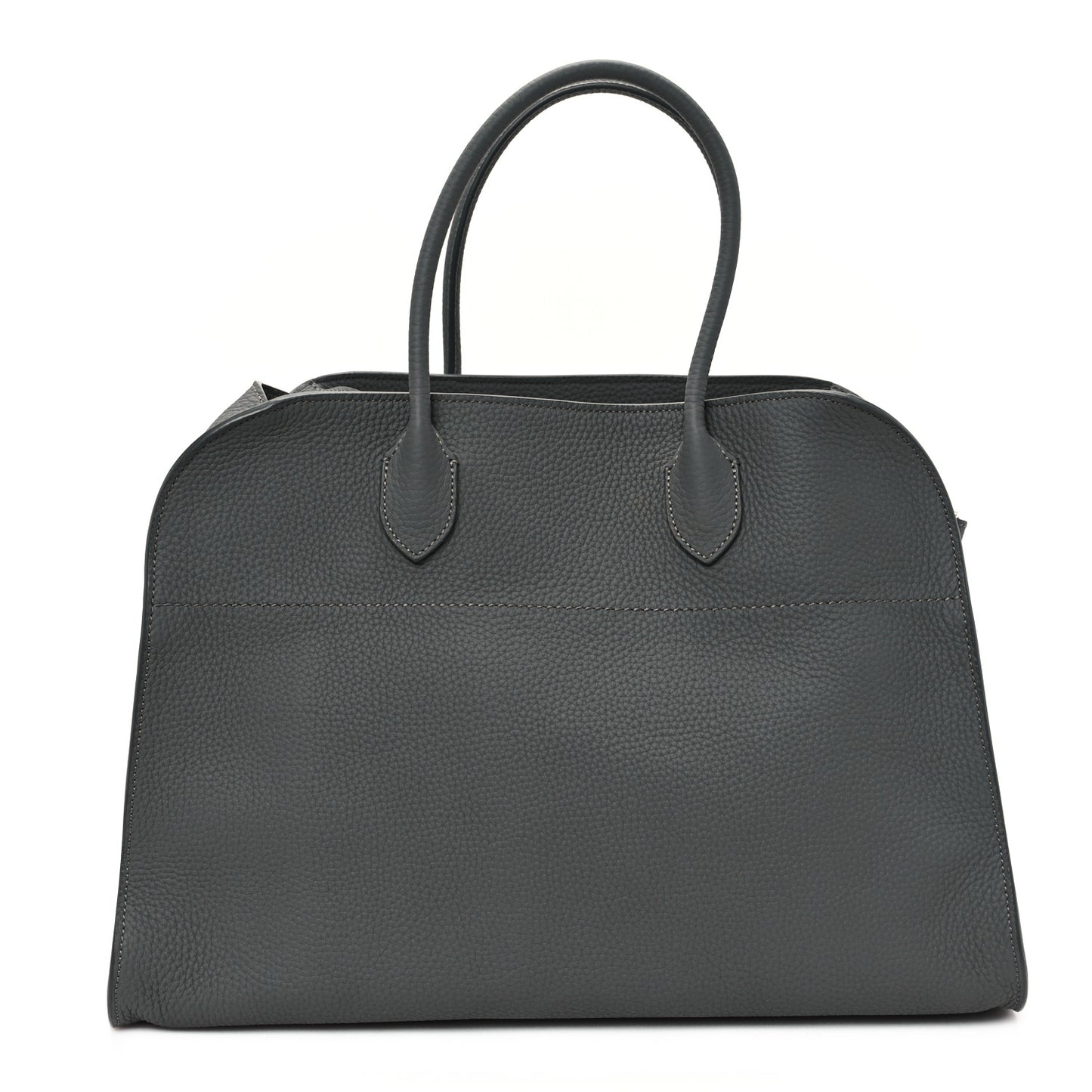 Matte Grained Calfskin Soft Margaux 15 Grey