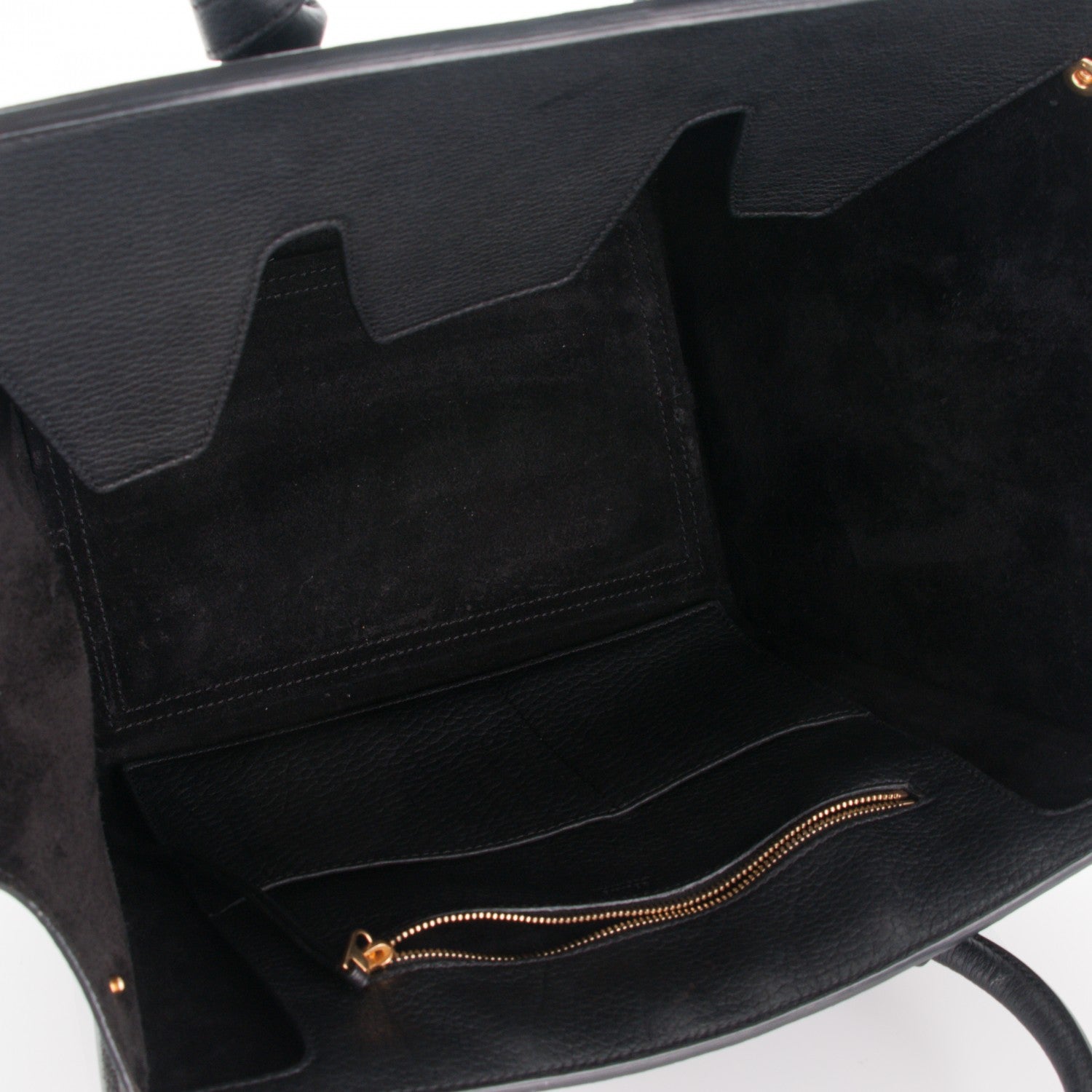 Celine Crisped Calfskin Mini Tie Knot Tote Black 5 of 9