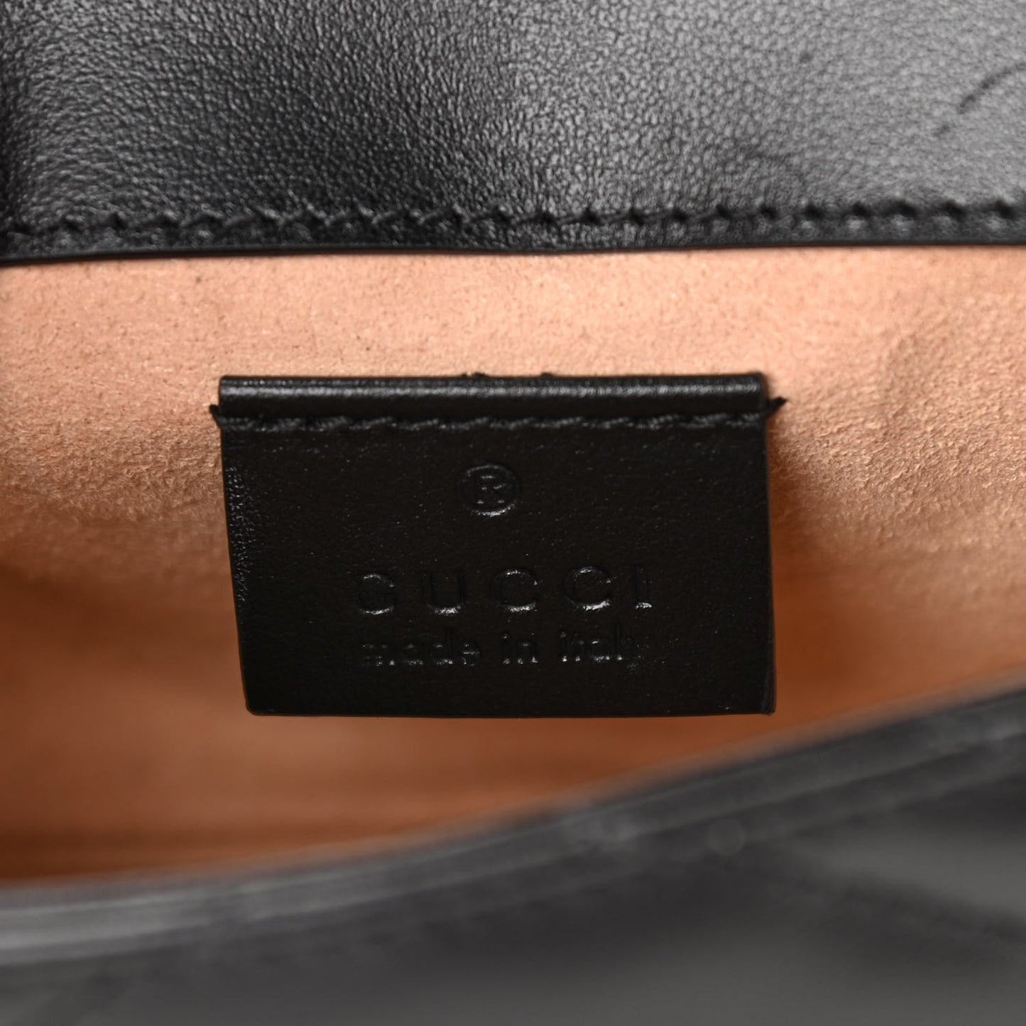 Calfskin Matelasse Super Mini GG Marmont Shoulder Bag Black