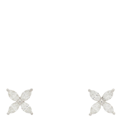 Tiffany Platinum Diamond .19ct Mini Victoria Earrings 1 of 5
