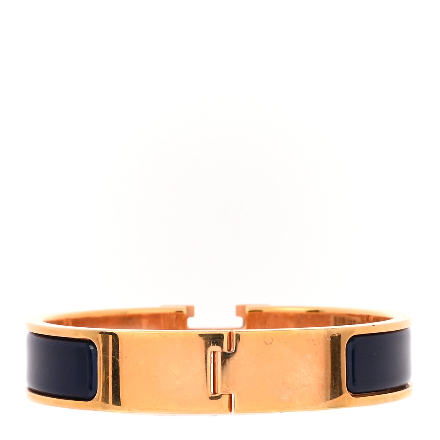 Hermes Enamel Narrow Clic Clac H Bracelet PM Bleu Abysse 3 of 5