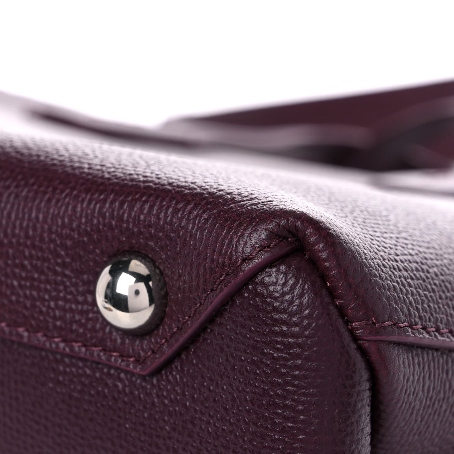 Derby Calfskin House Check Medium Banner Tote Burgundy