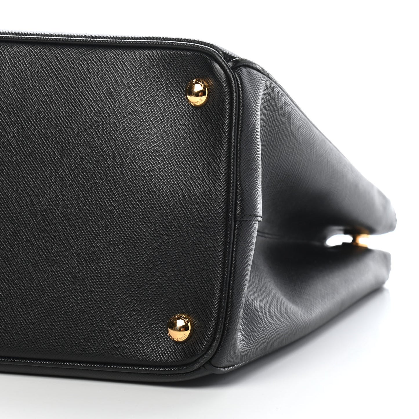 Saffiano Large Galleria Double Zip Tote Black