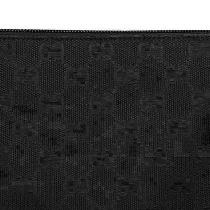 Gucci Monogram Calfskin Perforated Medium Flat Messenger Bag Black 7 of 10