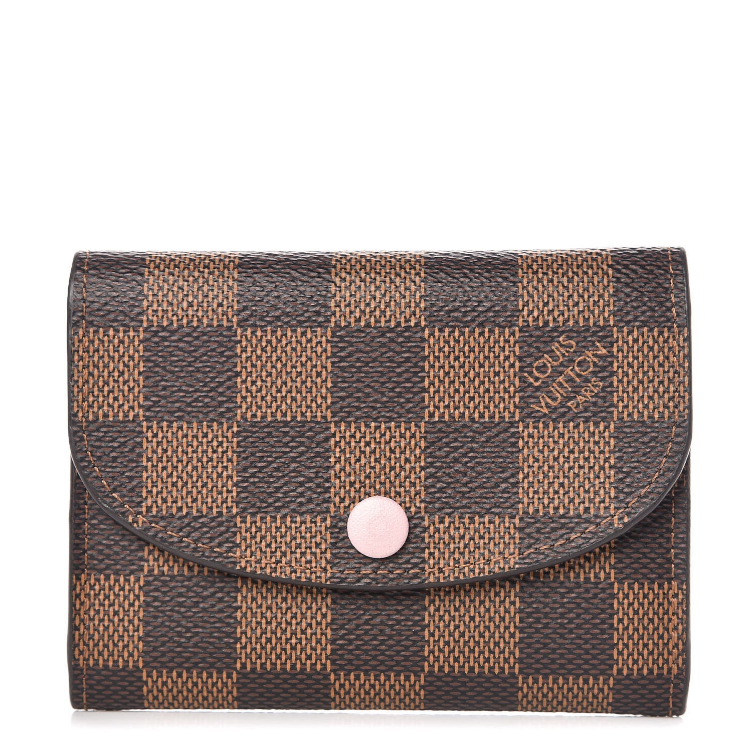 Louis Vuitton Damier Ebene Rosalie Coin Purse Rose Ballerine 1 of 10