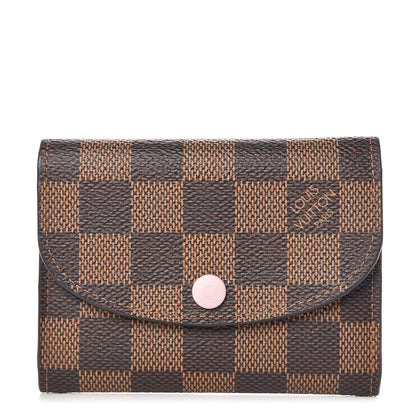 Louis Vuitton Damier Ebene Rosalie Coin Purse Rose Ballerine 1 of 10