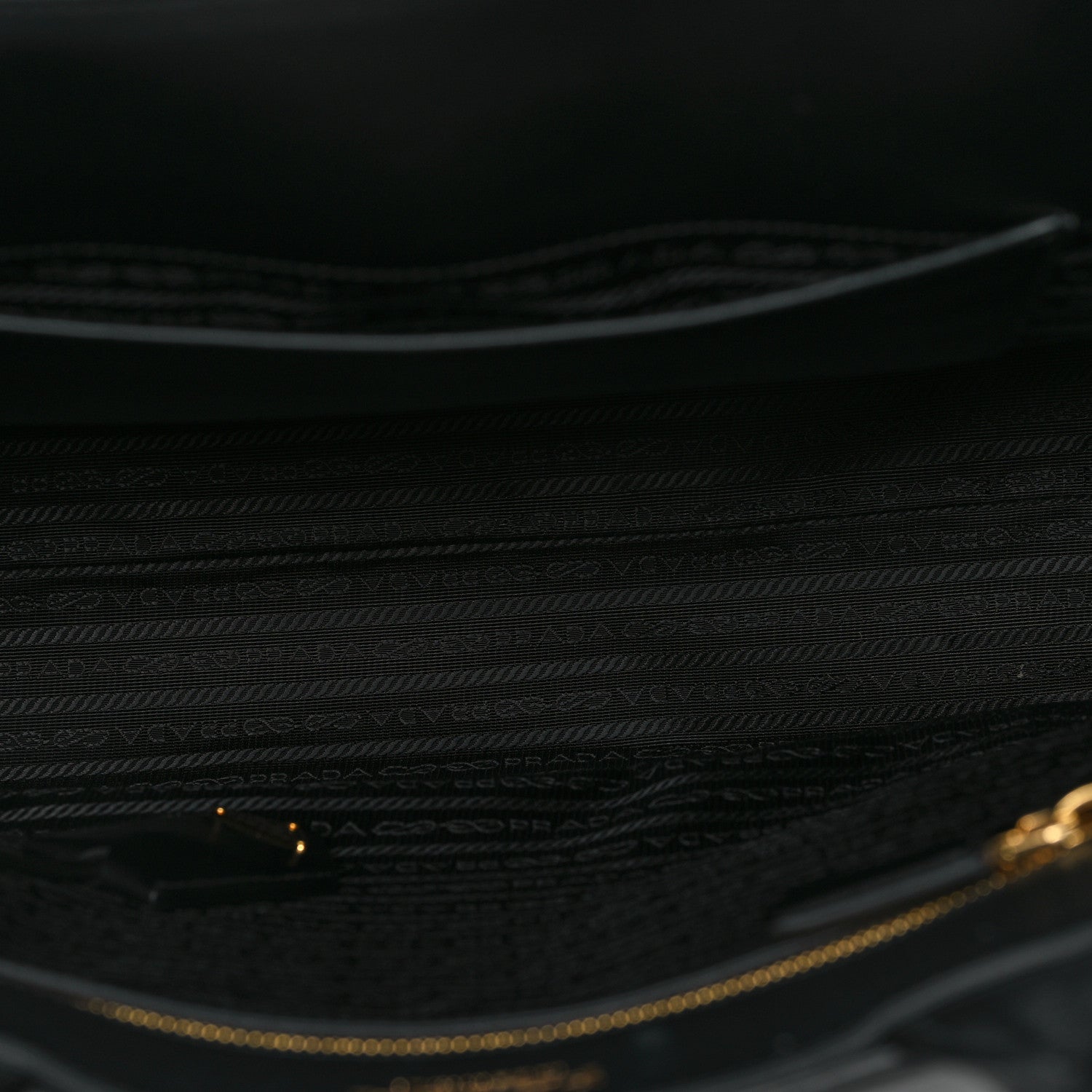 Prada Soft Calfskin Triangolo Symbole Embossed Medium Tote Black 5 of 10