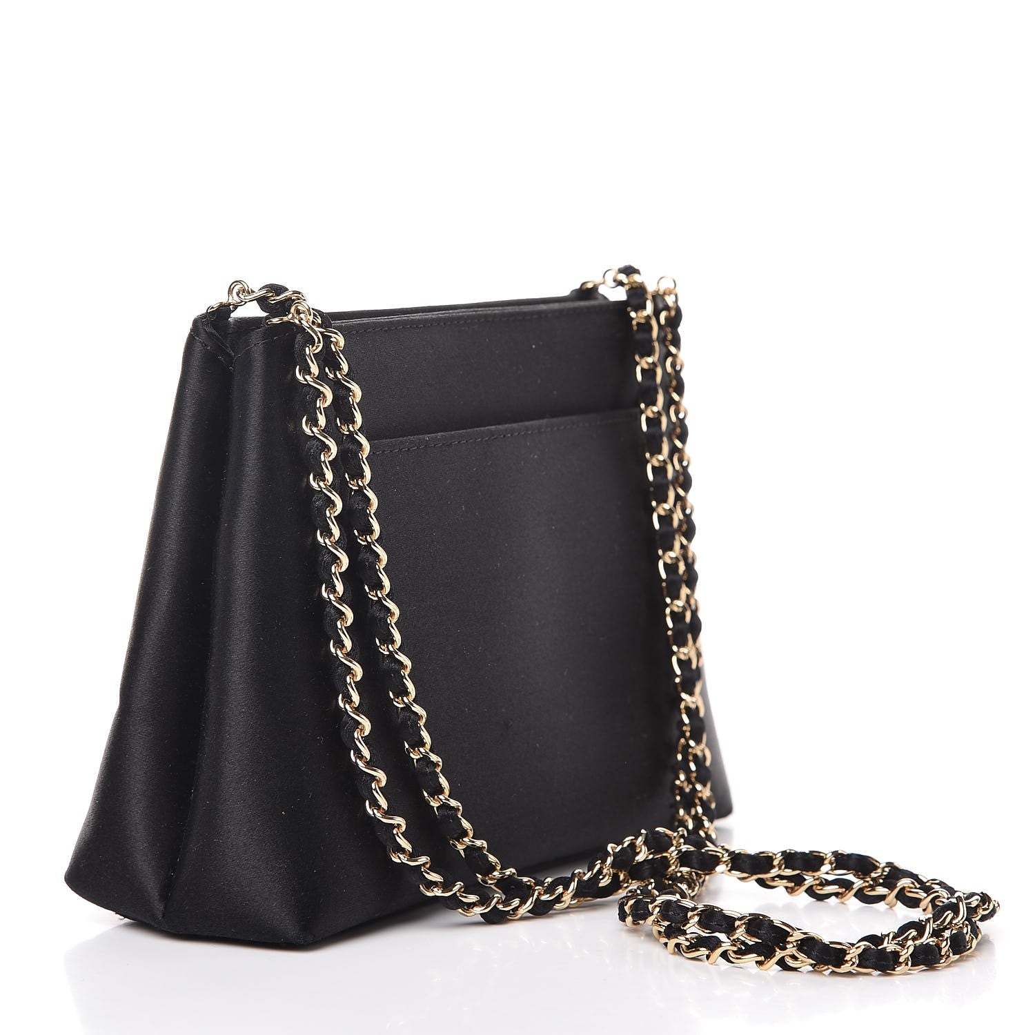 Chanel Satin Evening Bag Black 3 of 9