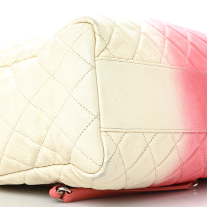 Chanel Caviar Ombre Large Shopping Tote White Rose 14 of 21