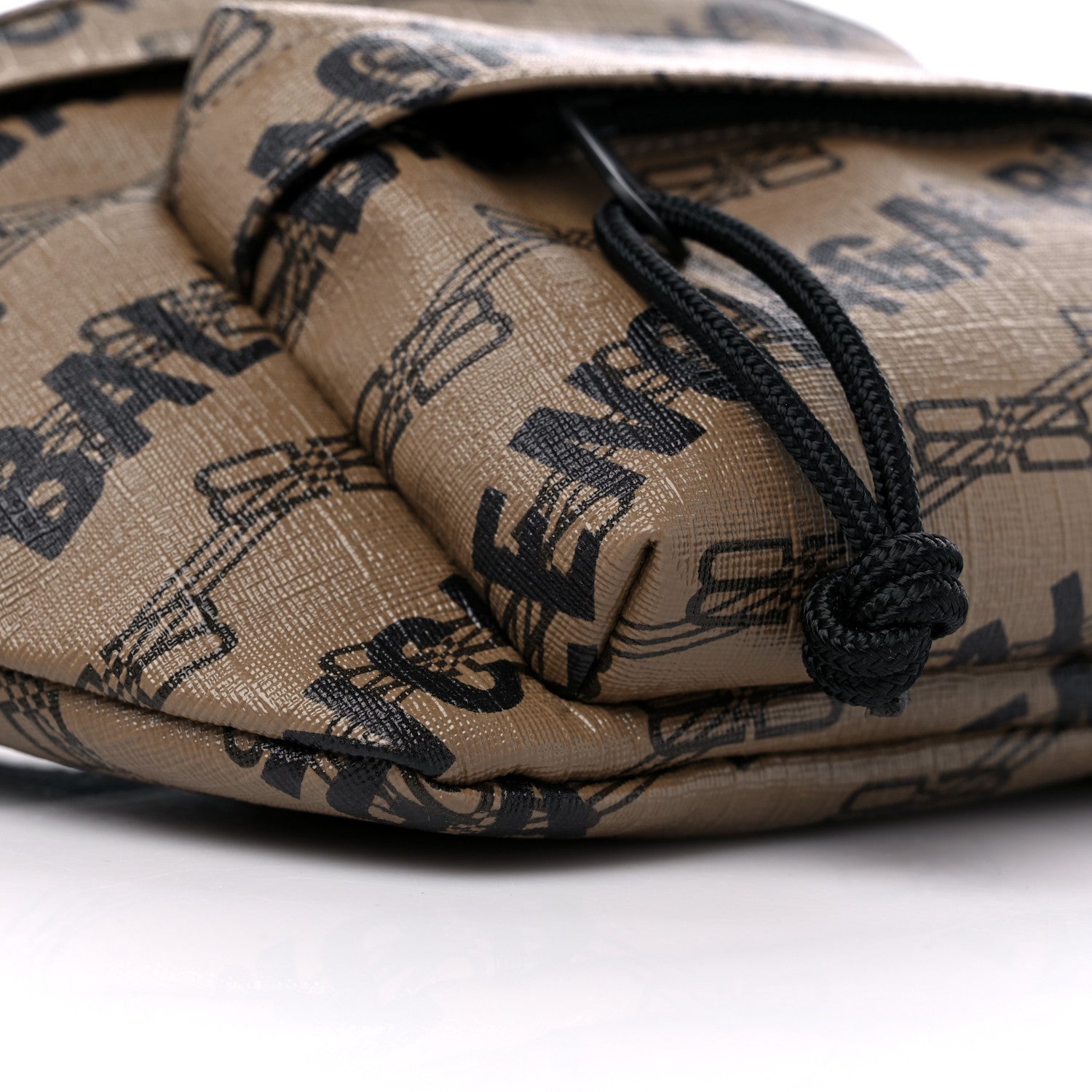 Balenciaga Coated Canvas BB Monogram Allover Logo Medium Signature Beltpack Beige Brown Black 8 of 9
