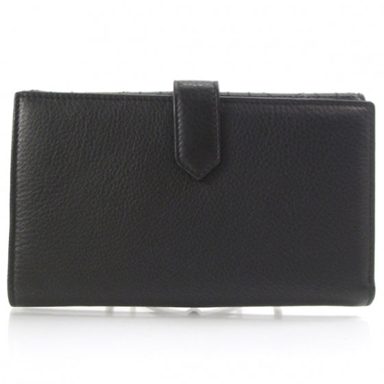 Calfskin Cannage D Charm Wallet
