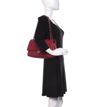 Chanel Caviar Quilted Jumbo Easy Flap Dark Pink 2 of 10