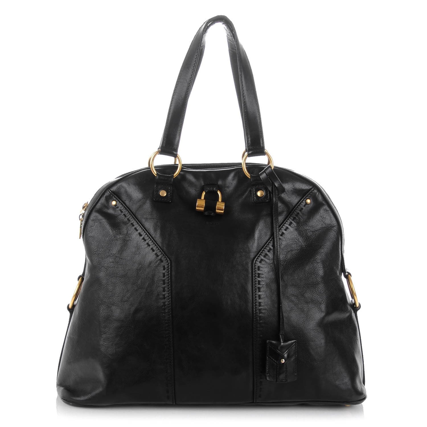 Saint Laurent Calfskin Oversized Muse Black 1 of 8