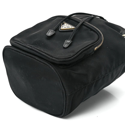 Prada Saffiano Tessuto Nylon Mini Bucket Crossbody Bag Black 11 of 13